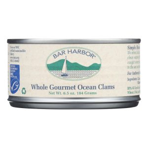 Bar Harbor - Clams Whole Gourmet Ocean - Case of 12-6.5 OZ
