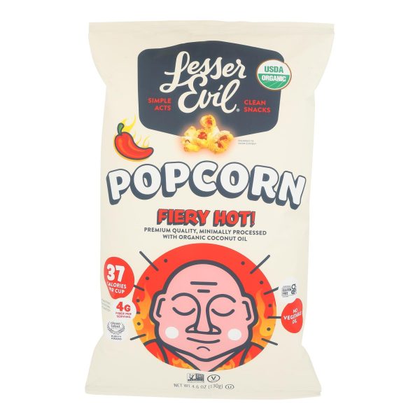 Lesser Evil - Popcorn Fiery Hot - Case of 12-4.6 OZ - Image 3