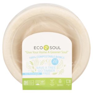 Ecosoul - Round Bowls 16 Oz Bagasse - Case of 8-20 CT