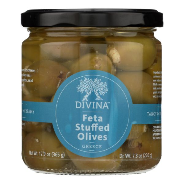 Divina - Olives Stuffed with Feta Cheese - Case of 6 - 7.8 oz. - Image 3