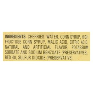 Reese Red Maraschino Cherries with Stems - Case of 12 - 10 oz.
