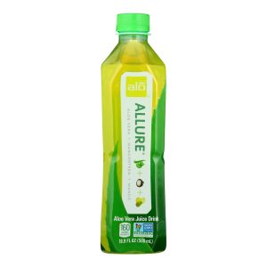 Alo Original Allure Aloe Vera Juice Drink - Mangosteen and Mango - Case of 12 - 16.9 fl oz.