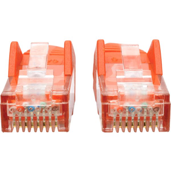 Eaton Tripp Lite Series Cat6 Gigabit Snagless Molded (UTP) Ethernet Cable (RJ45 M/M), PoE, Orange, 50 ft. (15.24 m) - Image 2