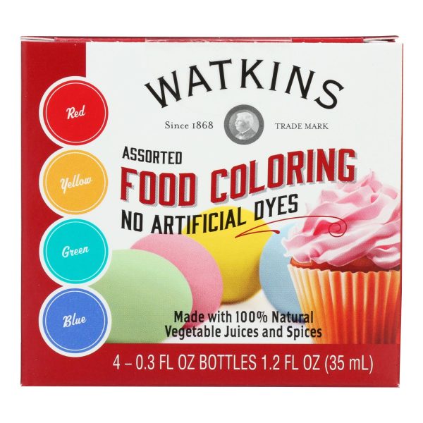 J.R. Watkins Food Coloring - Assorted - Case of 6 - 4 Count - Image 2