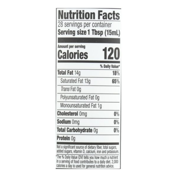 Spectrum Naturals Organic Unrefined Coconut Oil - Case of 12 - 14 Fl oz. - Image 2