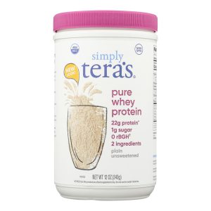 Tera's Whey Protein - rBGH Free - Plain - Unsweetened - 12 oz