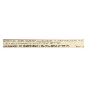 Chocolove Xoxox - Premium Chocolate Bar - Dark Chocolate - Almonds and Sea Salt - 3.2 oz Bars - Case of 12