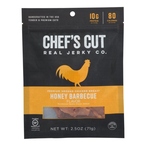 Chef's Cut Jerky - Real Chicken Jerky Honey Barbecue - Case of 8 - 2.5 oz. - Image 2