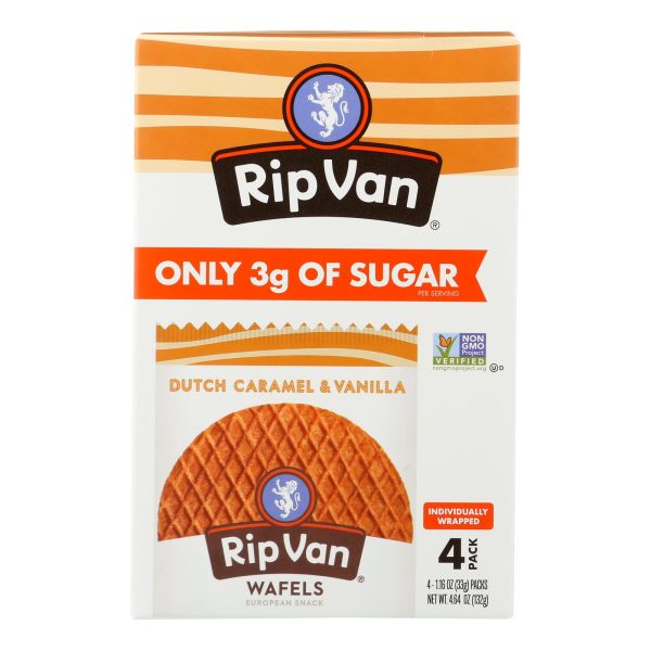 Rip Vanilla Wafels - Wafel Dtch Caramel Vanilla 4pk - Case of 12-4.64 OZ - Image 2