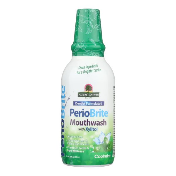 Nature's Answer - PerioWash Mouthwash Alcohol-Free Cool Mint - 16 fl oz - Image 2