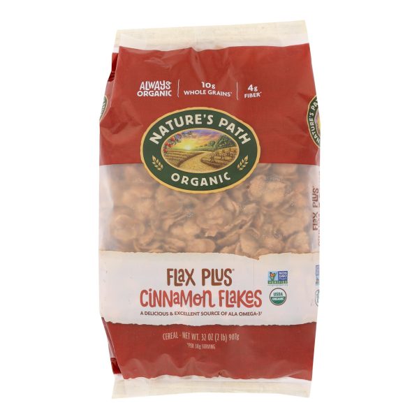 Nature's Path Organic Flax Plus Cereal - Cinnamon - Case of 6 - 32 oz.