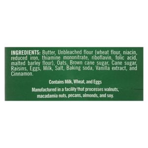 Tate's Bake Shop Oatmeal Raisin Cookies  - Case of 12 - 7 OZ