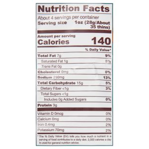 Biena Llc - Tasty Thins Sea Salt - Case of 12-4 OZ