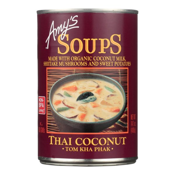 Amy's - Soup - Tom Kha Phak Thai Coconut - Case of 12 - 14.1 oz