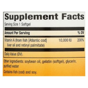 Nature's Way - Vitamin A - 10000 IU - 100 Softgels