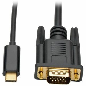 Eaton Tripp Lite Series USB-C to VGA Active Adapter Cable (M/M), Black, 6 ft. (1.8 m)