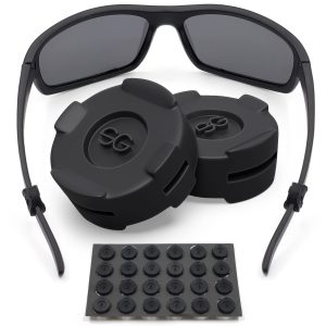 Eyeglass Ear Grips   Glasses Ear Cushion   Silicone Glasses Ear Grip   Eyeglass Accessories Glasses Grip   Ear Grips Hooks for Glasses   12 Pairs (Black)