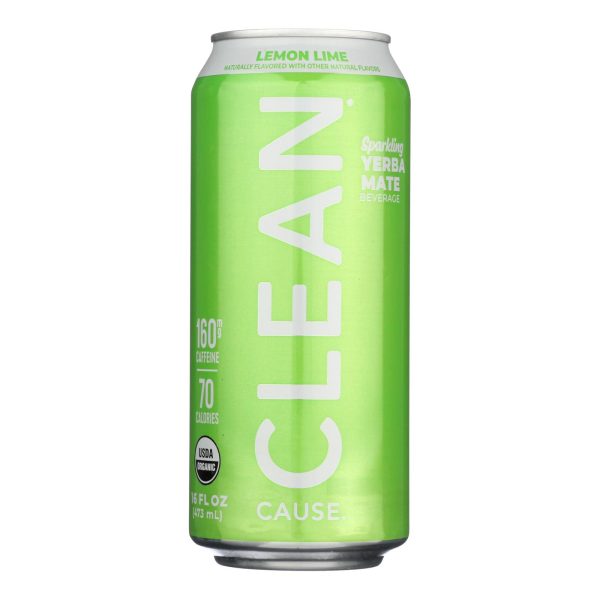 Clean Cause - Yrba Mte Lemon Lime Cln - Case of 12 - 16 FZ - Image 2