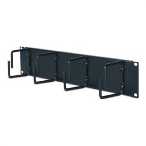 2U Cable Organizer Black