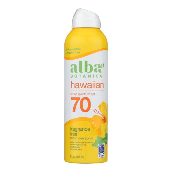 Alba Botanica - Sunscreen Spray For Face Mineral SPF 70 - 1 Each-5 Fluid Ounces