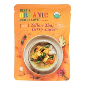 Mike's Organic Curry Love - Organic Curry Simmer Sauce - Yellow Thai - Case of 6 - 8.8 fl oz.