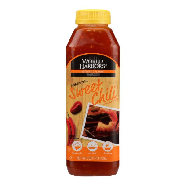 World Harbor Roasted Asian Style Sweet Chili Marinade and Sauce - Case of 6 - 16 Fl oz. - Image 2