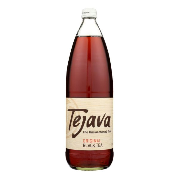 Tejava Black Tea - Unsweetened - Case of 12 - 1 Liter