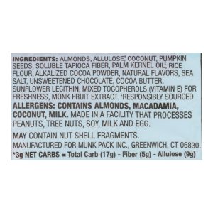 Munk Pack - Br Coconut Almond Dark Chocolate Kto - Case of 12-1.23 OZ