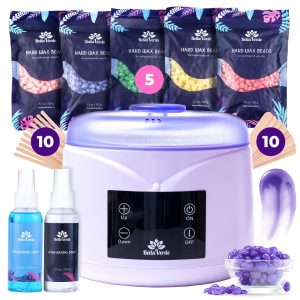 Bella Verde Waxing Kit for Women & Men   Hard Wax Kit for Hair Removal   Wax Warmer for Face Legs Eyebrows Body Bikini   Home Melter Wax Pot Machine   Hard Wax Beads Kit Painless All Hair Types