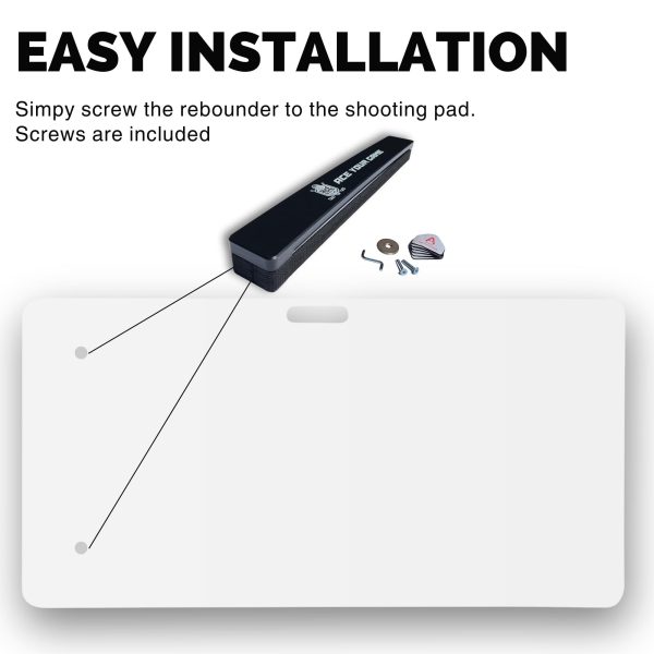 Shooting Pad 30  x 60  with Puck Passer   Synthetic Ice Mat Hockey Puck Rebounder Included   12.5 sqft Shoot Pad with Double Sided Passer for One Timers   Practice Hockey Shooting Passing - Image 4