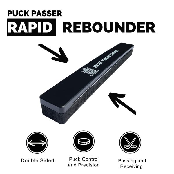 Shooting Pad 30  x 60  with Puck Passer   Synthetic Ice Mat Hockey Puck Rebounder Included   12.5 sqft Shoot Pad with Double Sided Passer for One Timers   Practice Hockey Shooting Passing - Image 5