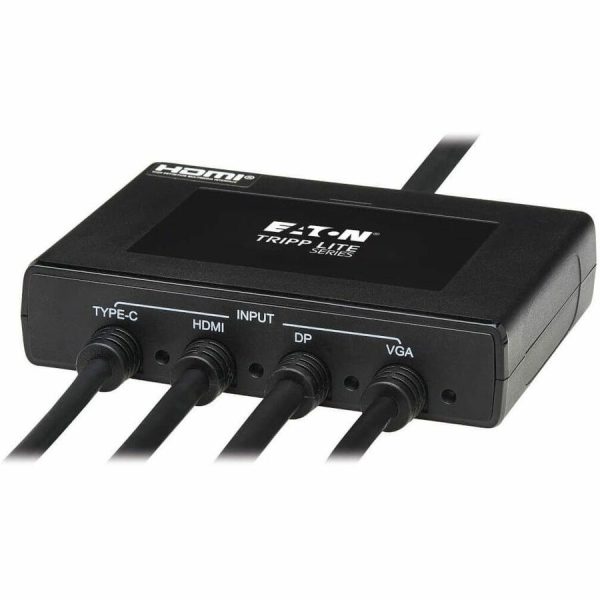 Eaton Tripp Lite Series 4-Port Presentation Adapter, 4K 60 Hz (4:4:4) HDMI, DP, USB-C and 1080p VGA to HDMI, Built-In Cables, TAA - Image 4