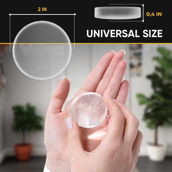 Wall Protectors   4 Pcs of Clear Rubber Knob Self Adhesive Guard Door Bumper Reusable Solution for Stopping Damage & Noise from Doors in Your Home or Office Durable Shock Absorbent Discreet - Image 4
