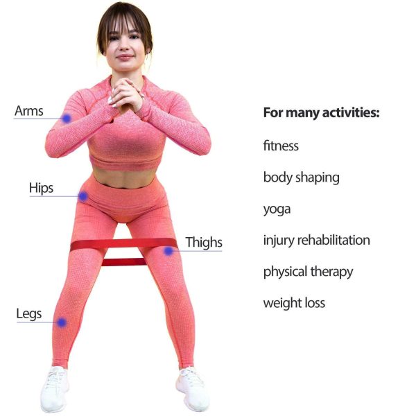Resistance Loop Bands Exercise Set Fitness Workout Stretch Elastic Legs Therapy Exercise - Image 3