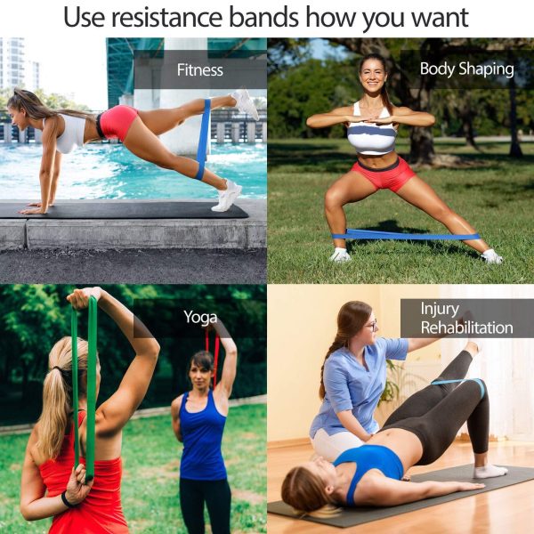 Resistance Loop Bands Exercise Set Fitness Workout Stretch Elastic Legs Therapy Exercise - Image 4