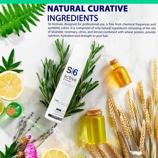 S6 Active Professional Anti Dandruff Shampoo with Tea Tree Oil 1% Pyrithione Zinc and 5% Salicylic Acid   Natural Itchy Scalp Treatment (13.53 fl oz) for Men and Women - Image 6
