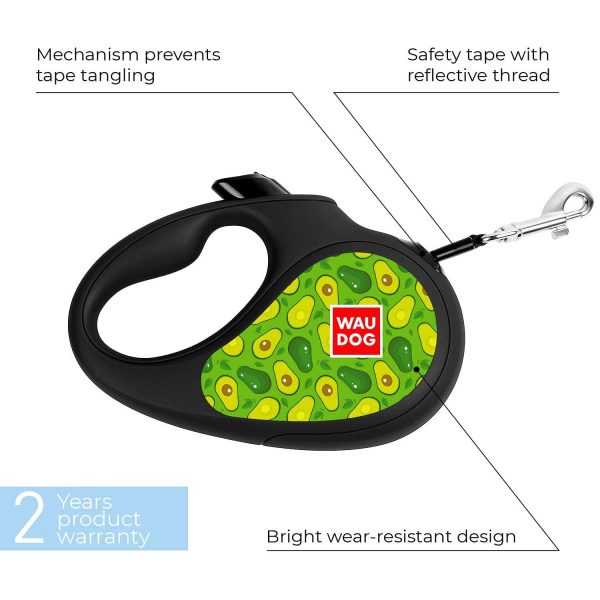 Retractable Dog Leash 10 Ft  360° Tangle Free   Heavy Duty Pet Walking Leash for X Small Small Medium Large Dog or Cat with One Handed Brake Pause Lock (XS Avocado) - Image 2