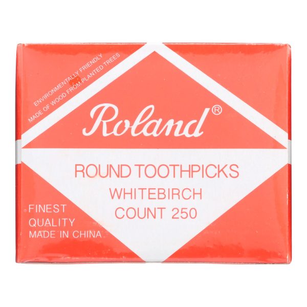 Roland Products - Toothpicks Round Birchwd - Case of 48 - 25O CT