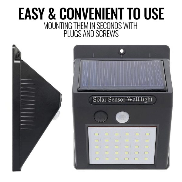Motion Sensor Light Outdoor Solar Powered Security Lights 10 LED Wireless Flood - Image 4