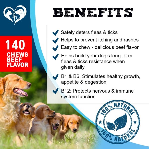 Flea and Tick Prevention Chewable Pills for Dogs and Cats   Revolution Oral Flea Treatment for Pets   Pest Control & Natural Defense   Chewables Small Tablets Made in USA (Beef) - Image 3