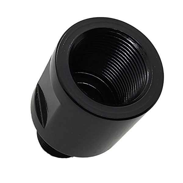 1 2 28 Male to 5 8 24 Female Adapter Enhancement Device Steel CNC Machined Black - Image 3