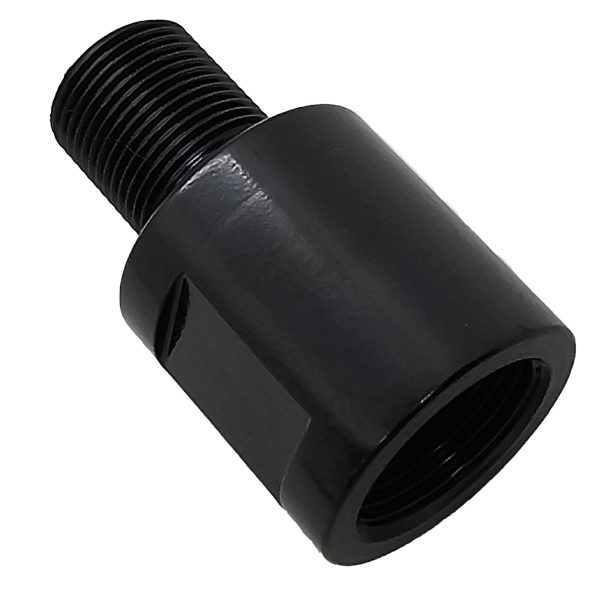 1 2 28 Male to 5 8 24 Female Adapter Enhancement Device Steel CNC Machined Black - Image 4