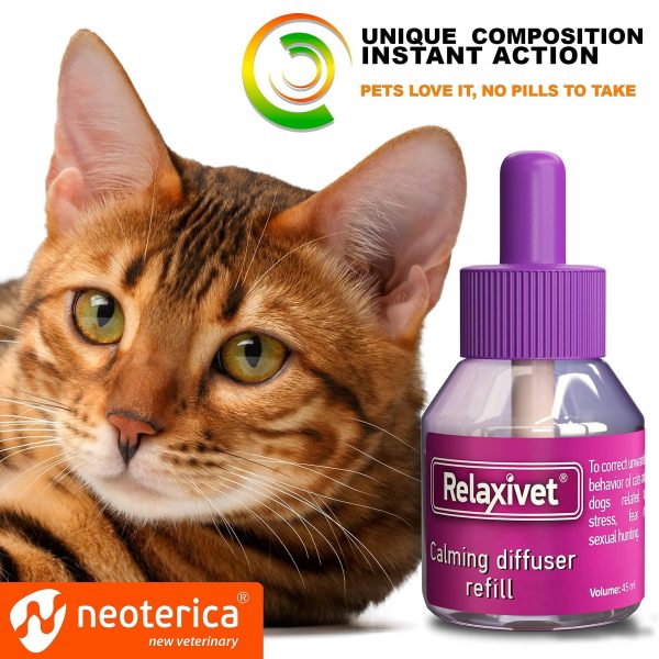 Calming Cat Diffuser Refill & Anti Anxiety Pet Products   Feline Calm Pheromones & Cats Comfort   Stress Relief with New Zone Fighting with Dogs & Behavior Control (2 Refills (Diffuser not included)) - Image 6