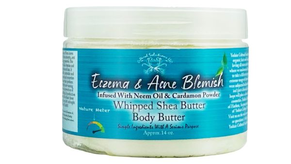 Yadain Eczema & Acne Blemish Body Butter | Whipped Shea Butter for Face and Body Moisturizing Natural Body Butter for Skin Hydration & Oil Control 12oz