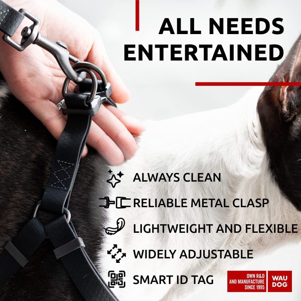 WAUDOG Waterproof Dog Harness   Adjustable Dog Harness for Large Dogs Small and Medium Dogs   Heavy Duty Dog Harness with Durable Metal Clasp and QR Dog Tag   Boy & Girl Dog Harness   Black (20 32in) - Image 5