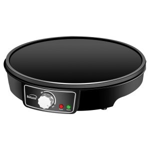Brentwood TS-602BK 12-In. 1,000-Watt Electric NonStick Crepe Pancake Maker and Griddle with Spatula and Spreader