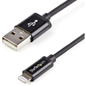 StarTech.com 1m (3ft) Black Apple�® 8-pin Lightning Connector to USB Cable for iPhone / iPod / iPad