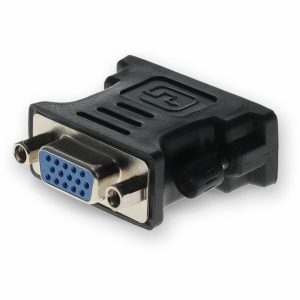 5PK DVI-I (29 pin) Male to VGA Female Black Adapters For Resolution Up to 1920x1200 (WUXGA)