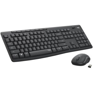 Logitech MK295 Wireless Mouse & Keyboard Combo with SilentTouch Technology, Graphite