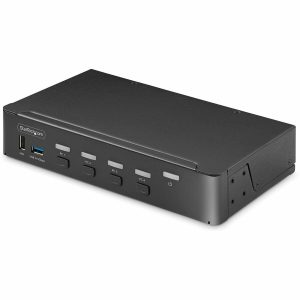 StarTech.com 4-Port DisplayPort KVM Switch, Single 4K 60Hz Monitor, 6x USB Ports, Hotkey & Push-Button Switching, TAA Compliant